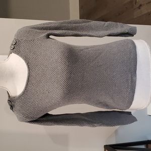 Loft gray textured sweater